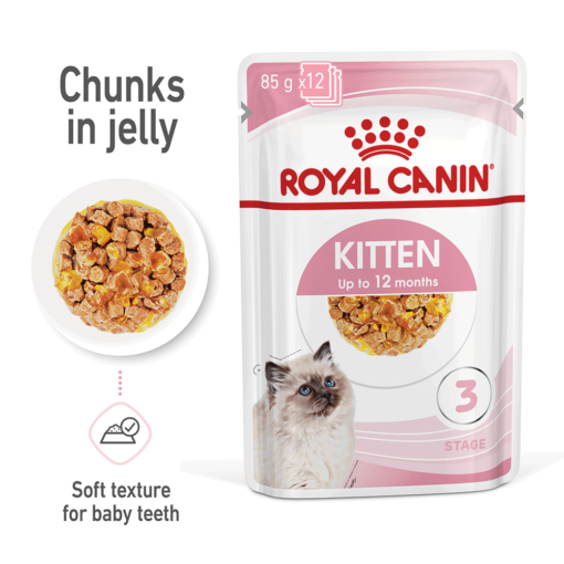 ROYAL CANIN Kitten Instinctive Jelly Wet Cat Food Pouches